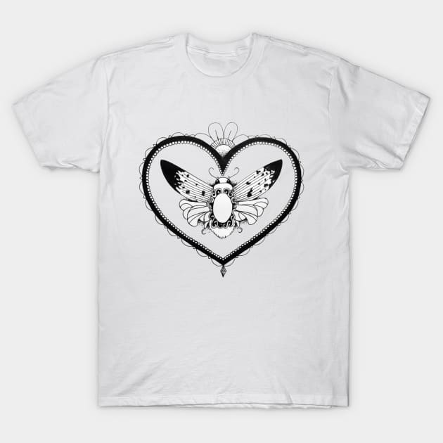 Insects In Heart Frames ~ First bug T-Shirt by torpikem